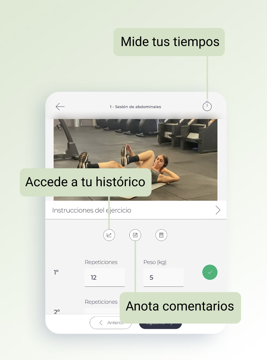 Entrena con vídeo, ritmo y registro