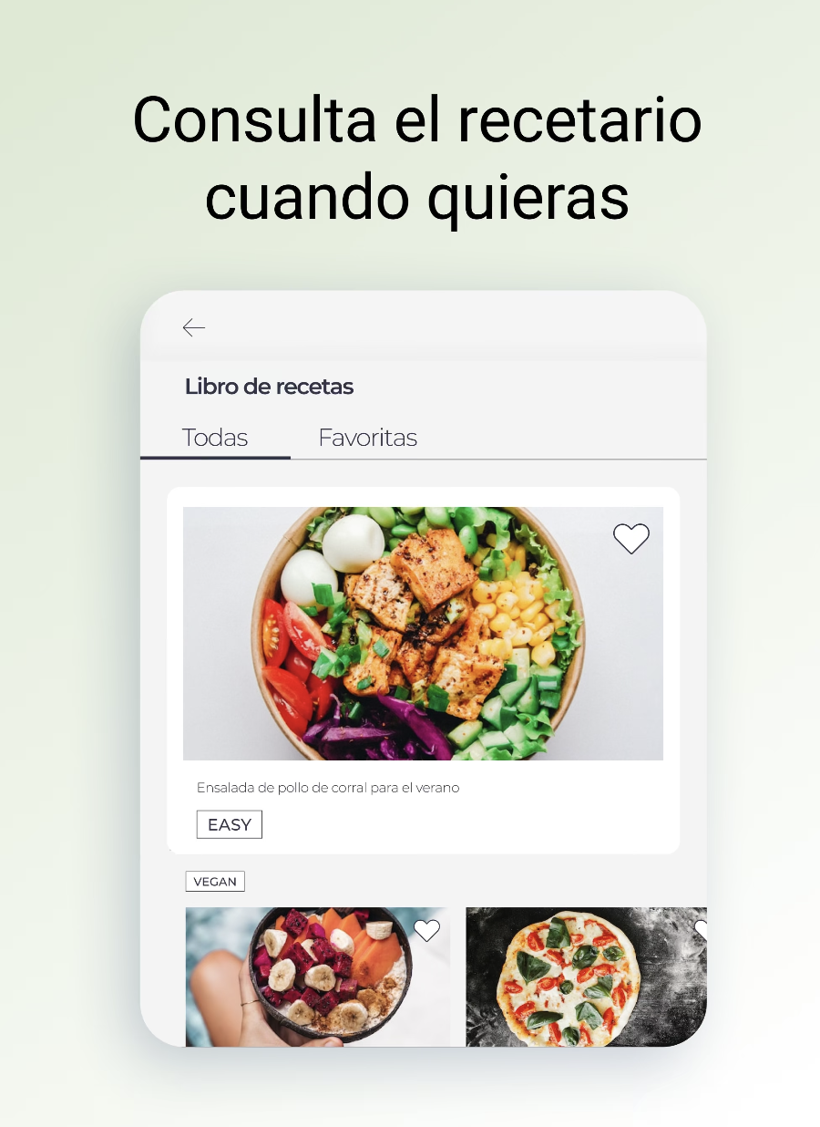 Recetas a tu medida, siempre a mano